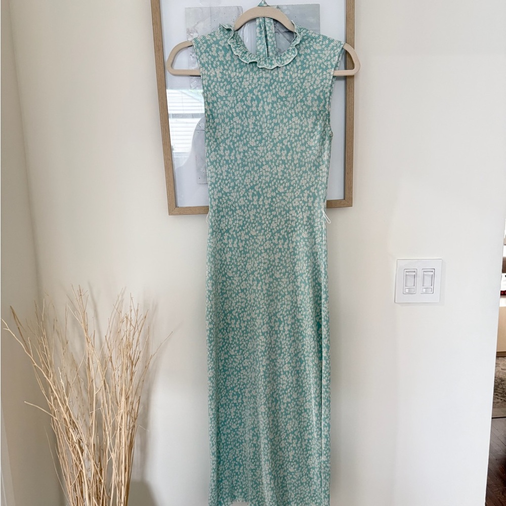 ASOS Green Sequin Embellished Sheath Midi Dress
